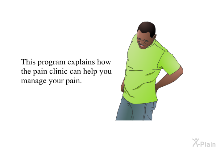 This health information explains how the pain clinic can help you manage your pain.
