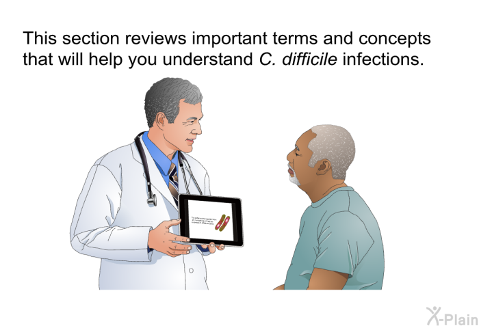 This section reviews important terms and concepts that will help you understand <I>C. difficile</I> infections.