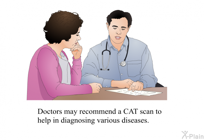 Doctors may recommend a CAT scan to help in diagnosing various diseases.