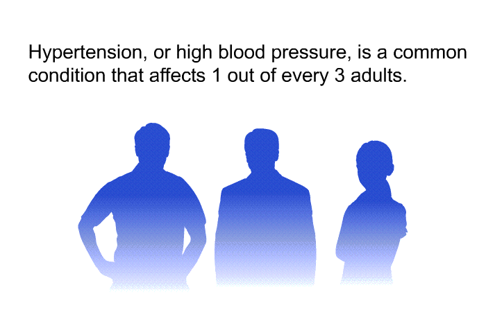 Hypertension, or high blood pressure, is a common condition that affects 1 out of every 3 adults.