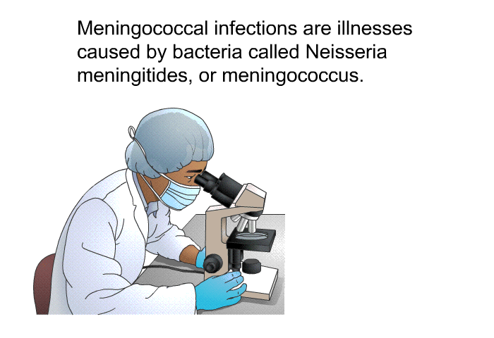 Meningococcal infections are illnesses caused by bacteria called Neisseria meningitides, or meningococcus.