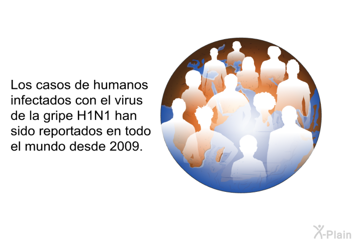 Los casos de humanos infectados con el virus de la gripe H1N1 han sido reportados en todo el mundo desde 2009.